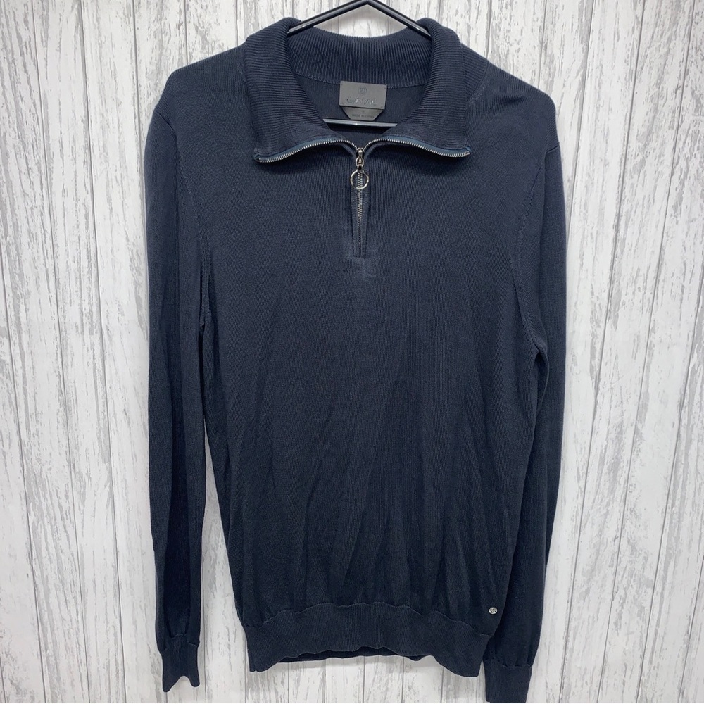 Mens Size S G/Fore 1/4 Zip Sweater EUC